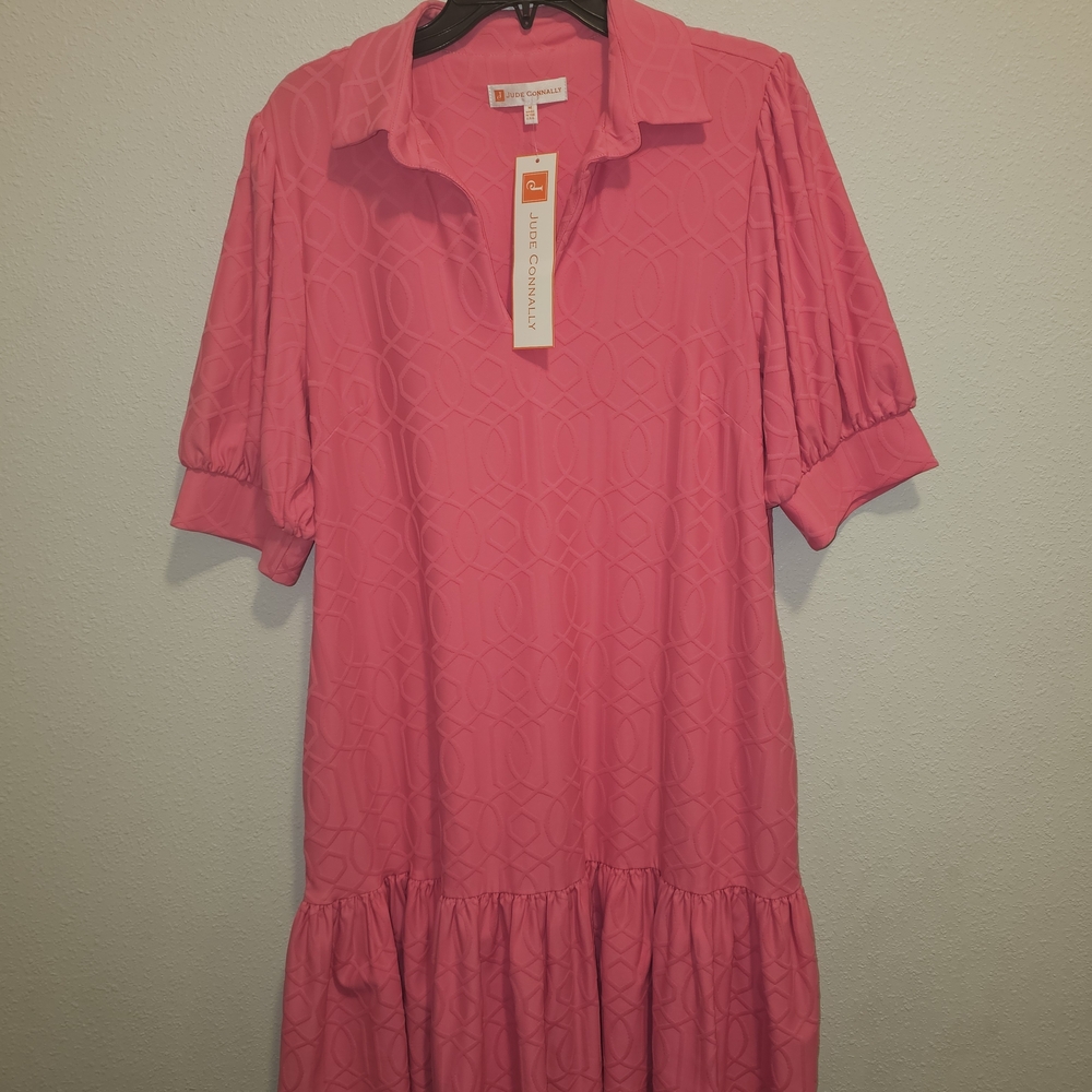 NWT Jude Connally Vibrant Pink Mini Dress. Size M - Picture 3 of 12